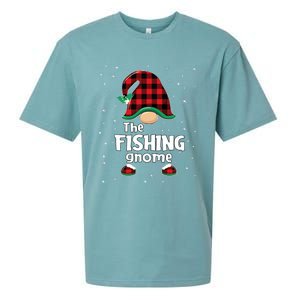 The Fishing Gnome Funny Matching Family Christmas Xmas Holiday Sueded Cloud Jersey T-Shirt