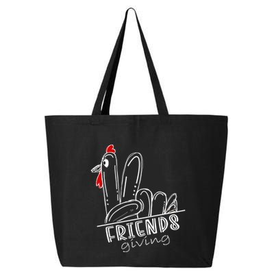 Turkey Friends Giving Happy Friendsgiving Funny Thanksgiving Funny Gift 25L Jumbo Tote