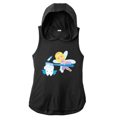 Tooth Fairy Godmother Fairy Tales Novelty Gift Ladies PosiCharge Tri-Blend Wicking Draft Hoodie Tank