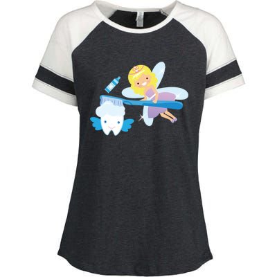 Tooth Fairy Godmother Fairy Tales Novelty Gift Enza Ladies Jersey Colorblock Tee