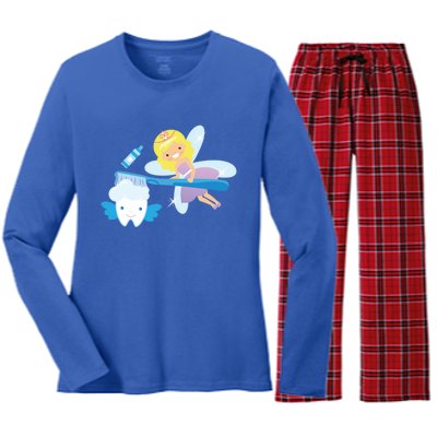 Tooth Fairy Godmother Fairy Tales Novelty Gift Women's Long Sleeve Flannel Pajama Set 