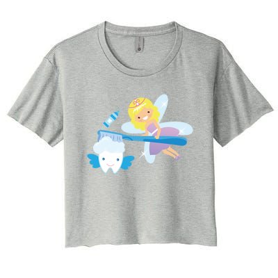 Tooth Fairy Godmother Fairy Tales Novelty Gift Women's Crop Top Tee