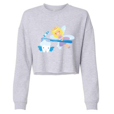 Tooth Fairy Godmother Fairy Tales Novelty Gift Cropped Pullover Crew