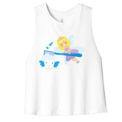 Tooth Fairy Godmother Fairy Tales Novelty Gift Women's Racerback Cropped Tank