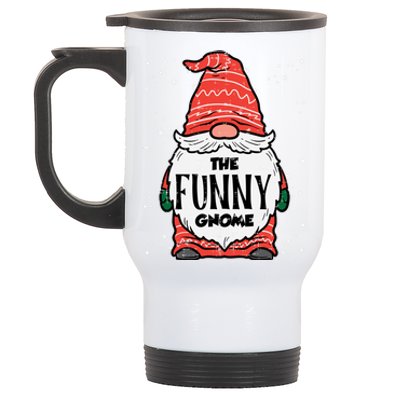 The Funny Gnome Xmas Matching Christmas Pajamas For Family Gift Stainless Steel Travel Mug