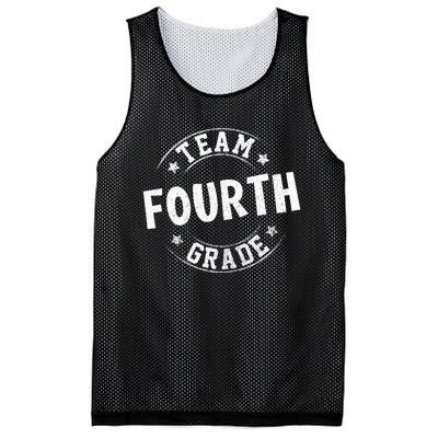 Team Fourth Grade Teacher Student Back To School 4th Grade Mesh Reversible Basketball Jersey Tank