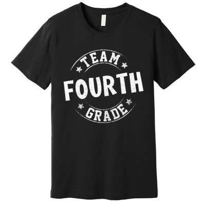 Team Fourth Grade Teacher Student Back To School 4th Grade Premium T-Shirt