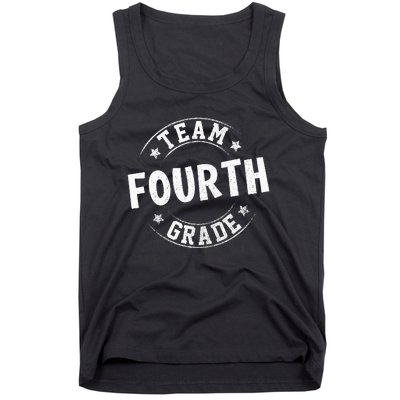 Team Fourth Grade Teacher Student Back To School 4th Grade Tank Top