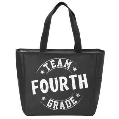 Team Fourth Grade Teacher Student Back To School 4th Grade Zip Tote Bag