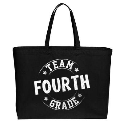 Team Fourth Grade Teacher Student Back To School 4th Grade Cotton Canvas Jumbo Tote