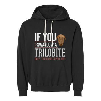 Trilobite Fossil Gift Future Paleontologist Garment-Dyed Fleece Hoodie