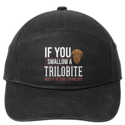 Trilobite Fossil Gift Future Paleontologist 7-Panel Snapback Hat