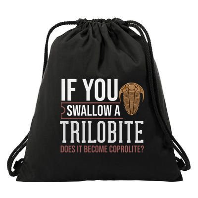 Trilobite Fossil Gift Future Paleontologist Drawstring Bag