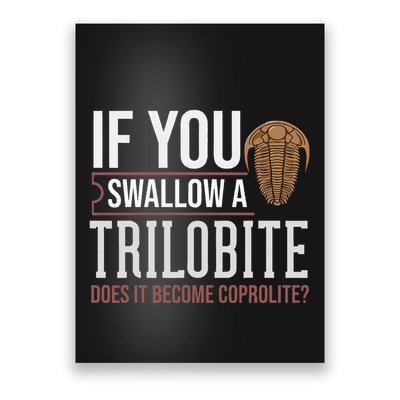 Trilobite Fossil Gift Future Paleontologist Poster