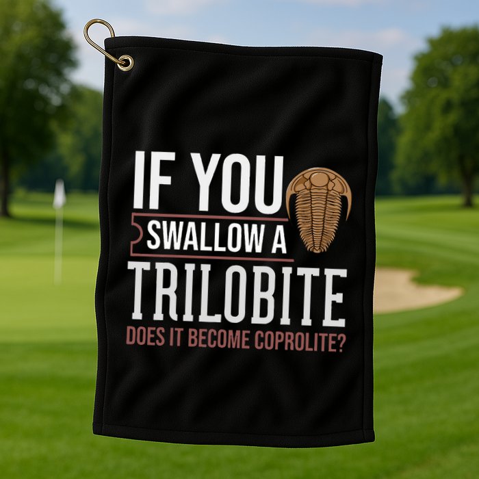 Trilobite Fossil Gift Future Paleontologist Golf Towel