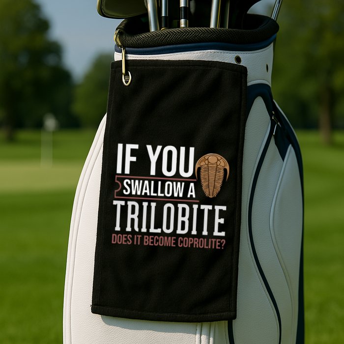 Trilobite Fossil Gift Future Paleontologist Golf Towel