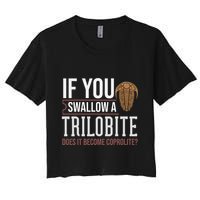 Trilobite Fossil Gift Future Paleontologist Women's Crop Top Tee
