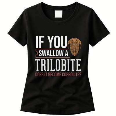 Trilobite Fossil Gift Future Paleontologist Womens T-Shirt