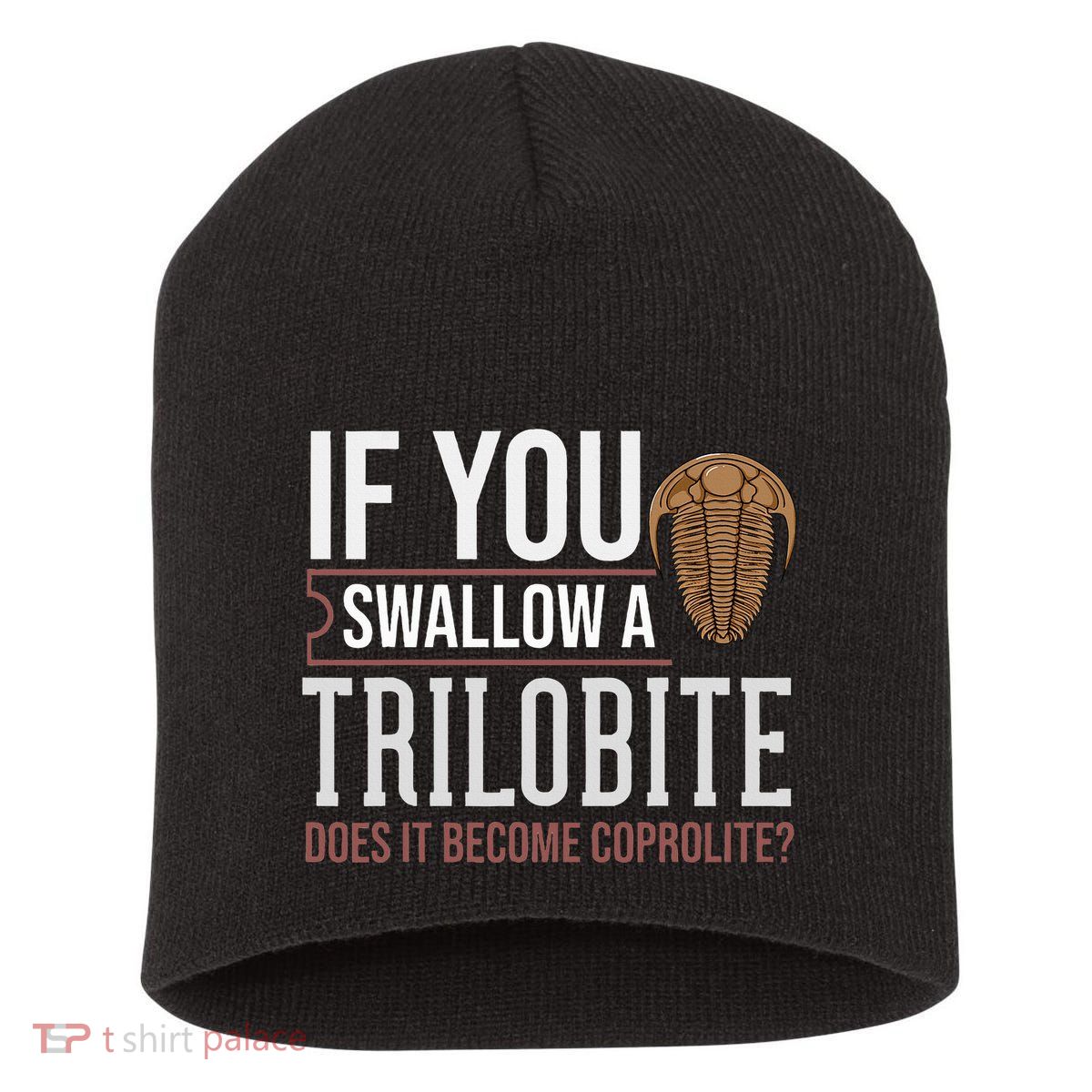 Trilobite Fossil Gift Future Paleontologist Short Acrylic Beanie