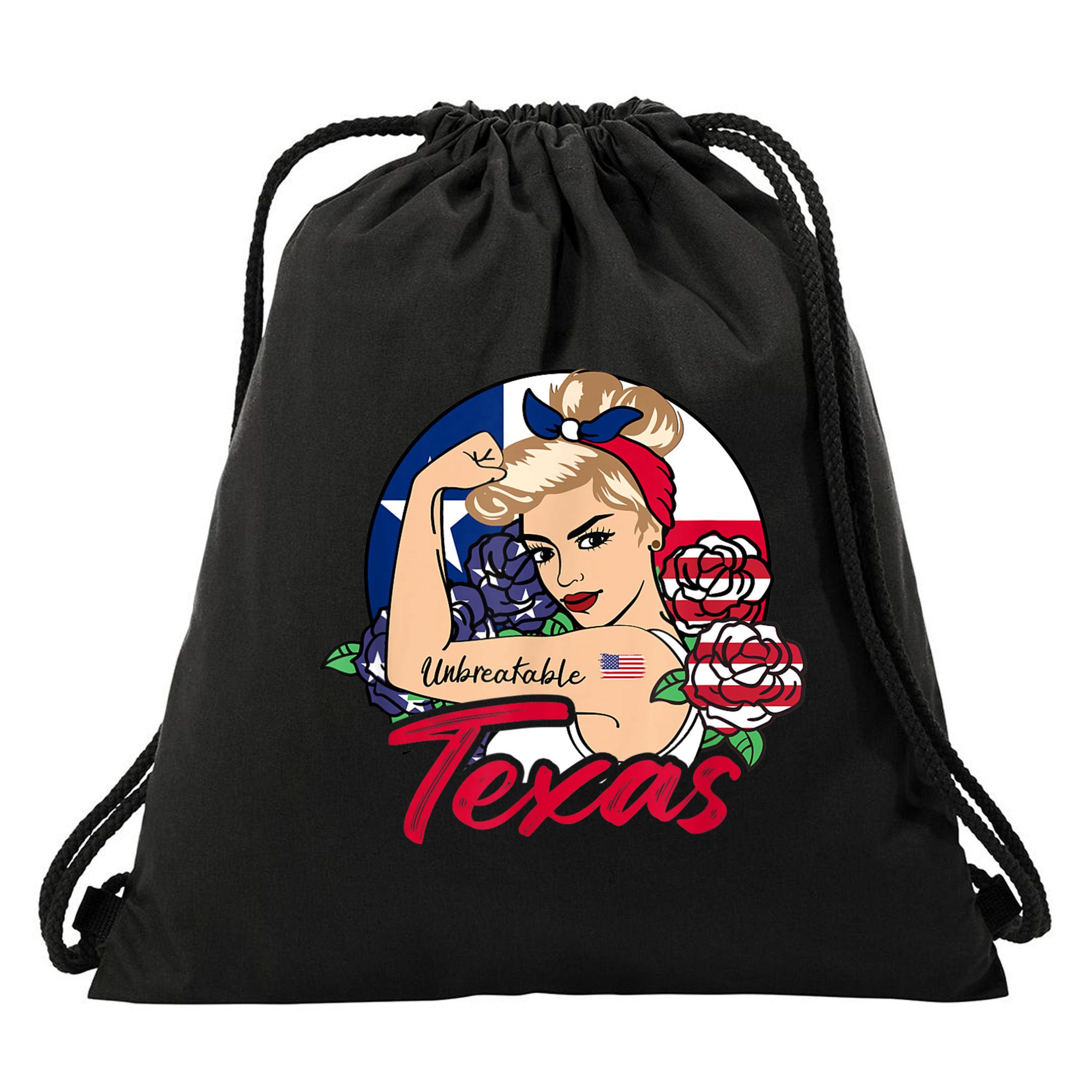 Texas For Girls Texas Proud State Flag For Woman Drawstring Bag