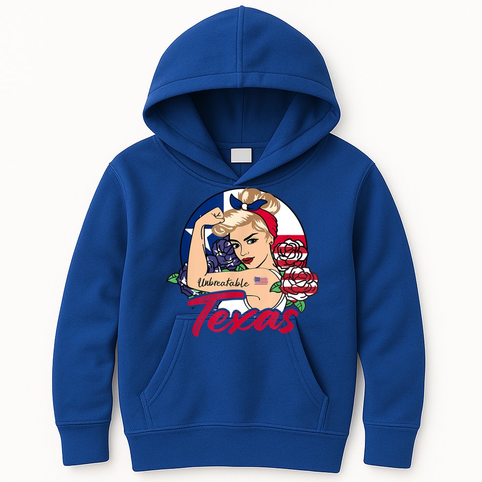 Texas For Girls Texas Proud State Flag For Woman Kids Hoodie