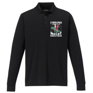 Trex Funny Gift Performance Long Sleeve Polo