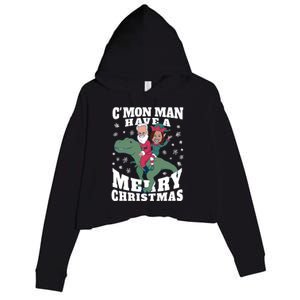 Trex Funny Gift Crop Fleece Hoodie