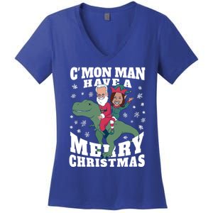 Trex Funny Gift Women's V-Neck T-Shirt