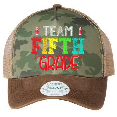 Team Fifth Grade Hello 5Th Grade Happy First Day Of School Meaningful Gift Legacy Tie Dye Trucker Hat