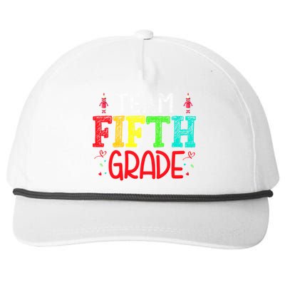 Team Fifth Grade Hello 5Th Grade Happy First Day Of School Meaningful Gift Snapback Five-Panel Rope Hat