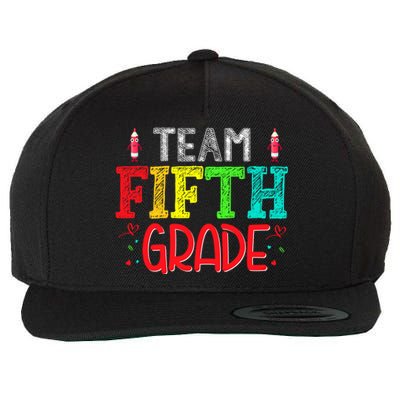 Team Fifth Grade Hello 5Th Grade Happy First Day Of School Meaningful Gift Wool Snapback Cap