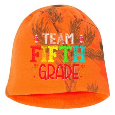 Team Fifth Grade Hello 5Th Grade Happy First Day Of School Meaningful Gift Kati - Camo Knit Beanie