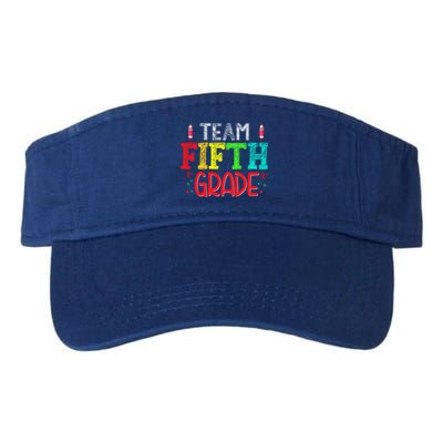 Team Fifth Grade Hello 5Th Grade Happy First Day Of School Meaningful Gift Valucap Bio-Washed Visor