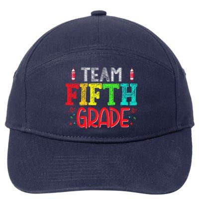 Team Fifth Grade Hello 5Th Grade Happy First Day Of School Meaningful Gift 7-Panel Snapback Hat