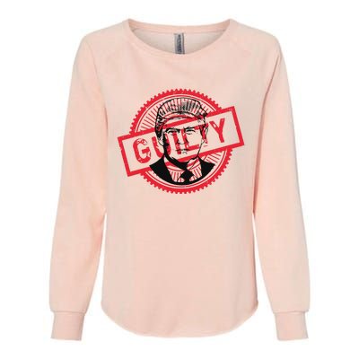 Trump Found Guilty Political Womens California Wash Sweatshirt