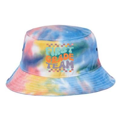 Team First Grade Teacher Student Back To School 1st Grade Gift Tie Dye Newport Bucket Hat