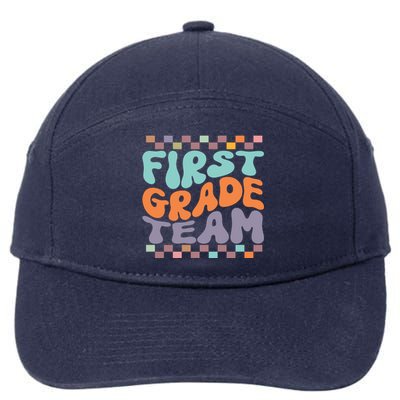 Team First Grade Teacher Student Back To School 1st Grade Gift 7-Panel Snapback Hat