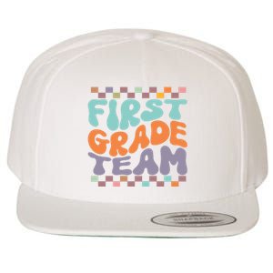 Team First Grade Teacher Student Back To School 1st Grade Gift Wool Snapback Cap