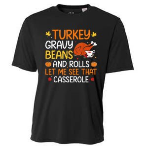 Thanksgiving Feast Gravy Beans and Rolls Design Cooling Performance Crew T-Shirt