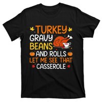 Thanksgiving Feast Gravy Beans and Rolls Design T-Shirt