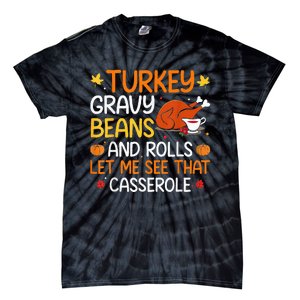 Thanksgiving Feast Gravy Beans and Rolls Design Tie-Dye T-Shirt