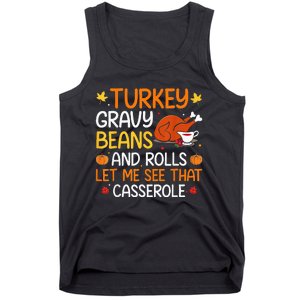 Thanksgiving Feast Gravy Beans and Rolls Design Tank Top