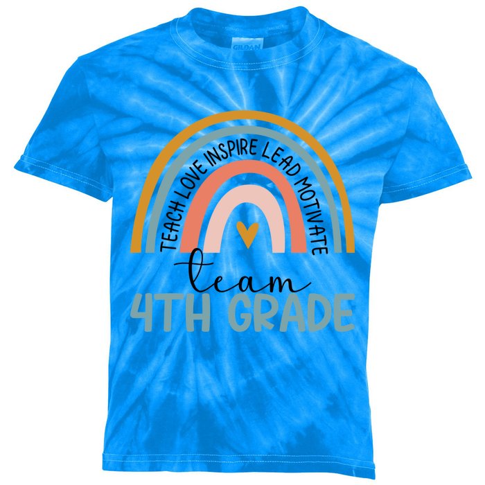 Team Fourth Grade Rainbow Happy First Day Of 4Th Grade Meaningful Gift Kids Tie-Dye T-Shirt