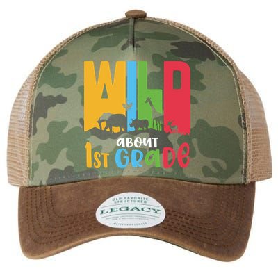 Team First Grade Wild About First Grade Back To School Legacy Tie Dye Trucker Hat