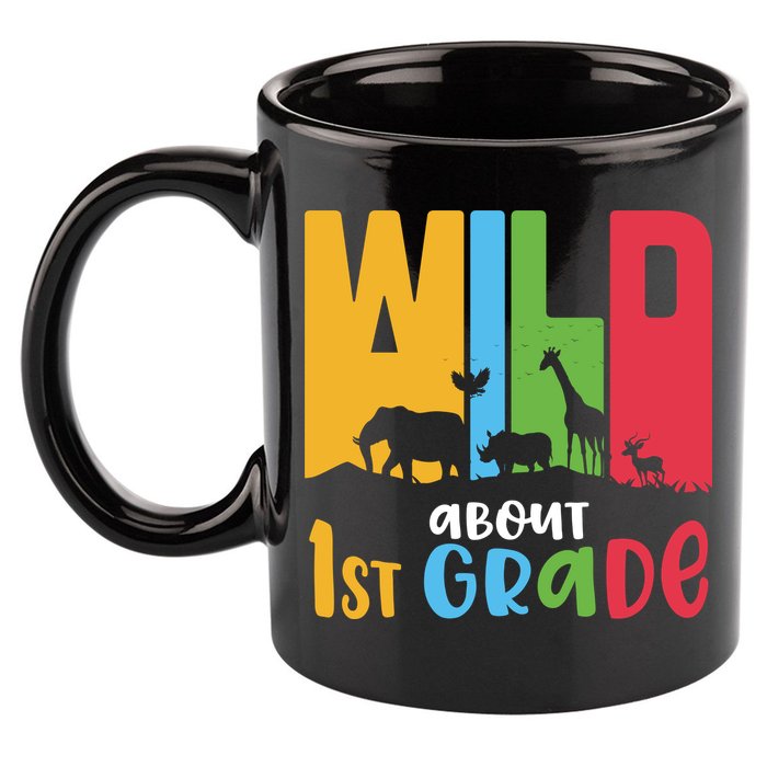 Team First Grade Wild About First Grade Back To School 11oz C Handle Ceramic Mug