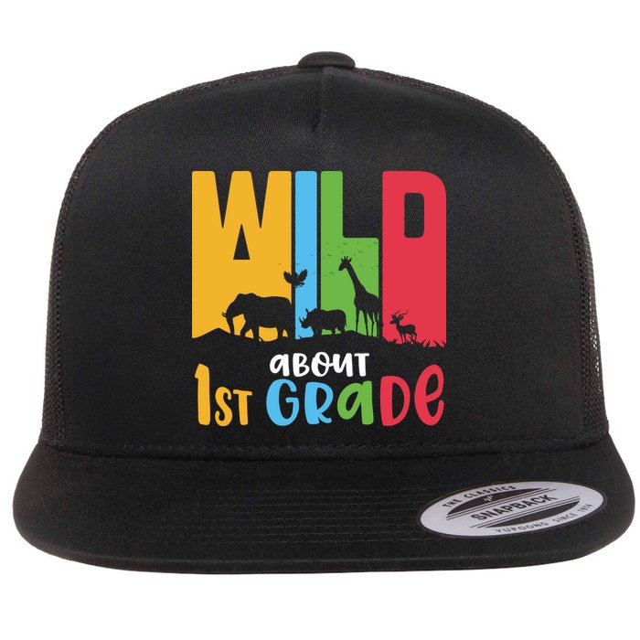 Team First Grade Wild About First Grade Back To School Flat Bill Trucker Hat