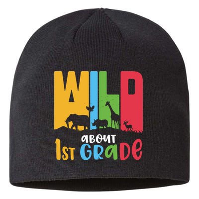 Team First Grade Wild About First Grade Back To School Sustainable Beanie