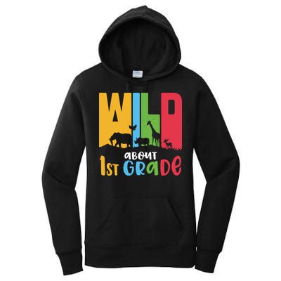 Team First Grade Wild About First Grade Back To School Women's Pullover Hoodie