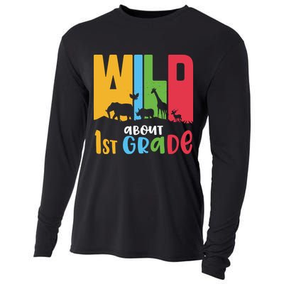 Team First Grade Wild About First Grade Back To School Cooling Performance Long Sleeve Crew