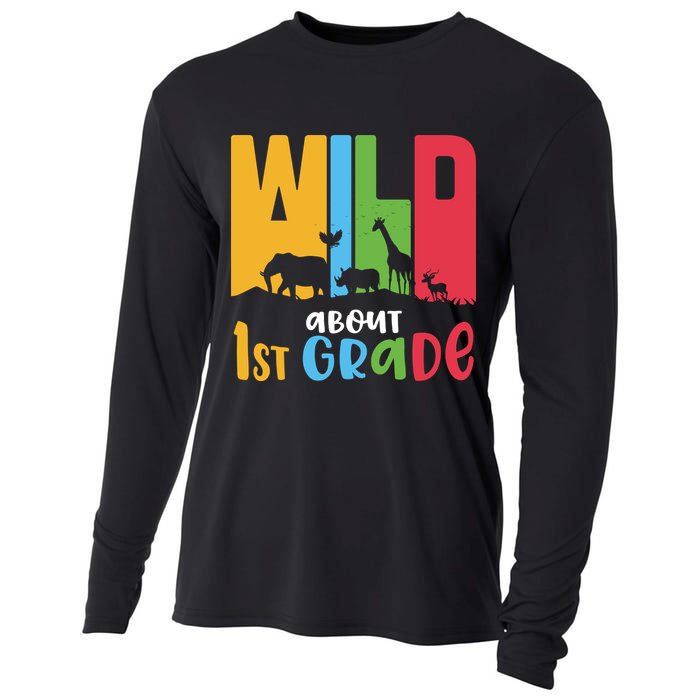 Team First Grade Wild About First Grade Back To School Cooling Performance Long Sleeve Crew